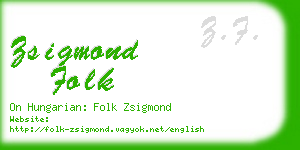 zsigmond folk business card